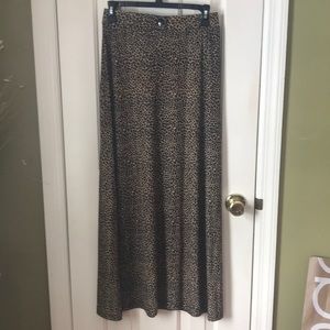 Susan Lawrence Leopard print maxi skirt.
